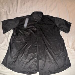 Amazon Essentials Men's Black Casual Button Down Shirt